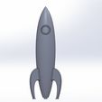 Retro_Rocket_002.JPG Free STL file Retro Rocket・Object to download and to 3D print