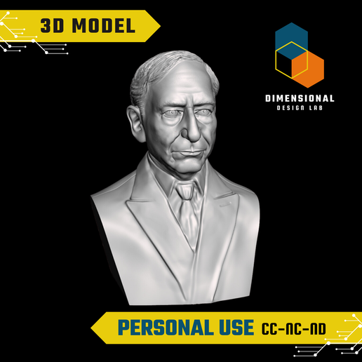 Hugo-Gernsback-Personal.png 3D модель Хьюго Гернсбека - высококачественный STL файл для 3D печати (ПЕРСОНАЛЬНОЕ ИСПОЛЬЗОВАНИЕ)