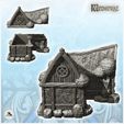 2.jpg Medieval house with thatched roof and round door (25) - Medieval Gothic Feudal Old Archaic Saga 28mm 15mm