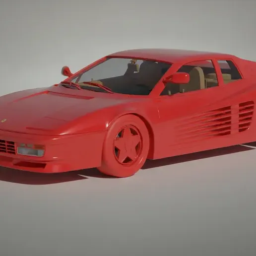 Ferrari Testarossa – 1984 F110 Sports Car STL 3D Print Model