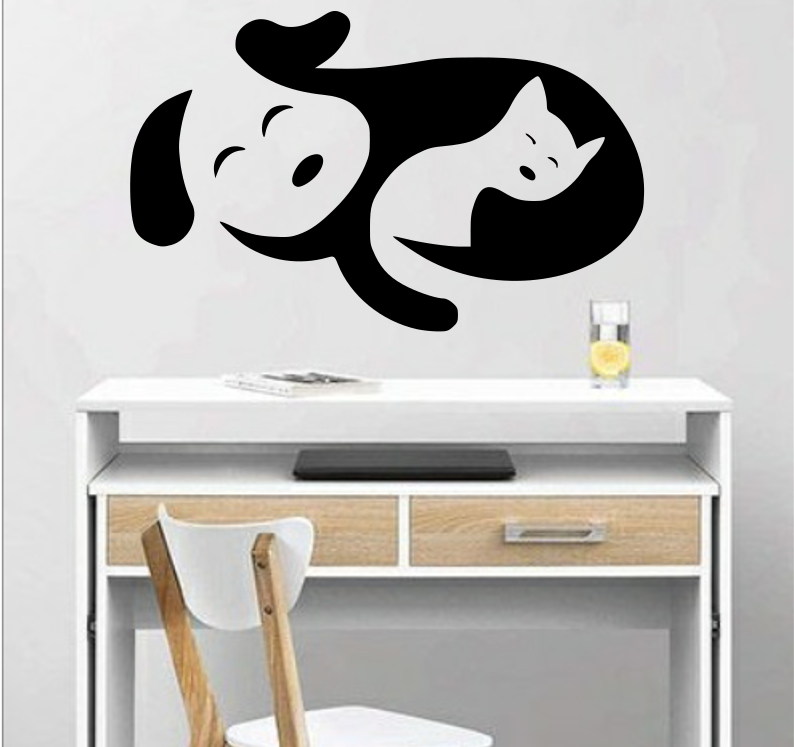 dibujow.png Fichier STL silhouette de chat et de chien・Design pour imprimante 3D à télécharger, RMMAKER