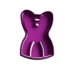 corset-woman-cookie-cutter-cutting.png Descargar archivo STL corset woman cutting cutter • Objeto para imprimir en 3D, Argen3D