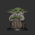 71.jpg Baby Yoda - Holding and Chewing the Necklace - Fan Art