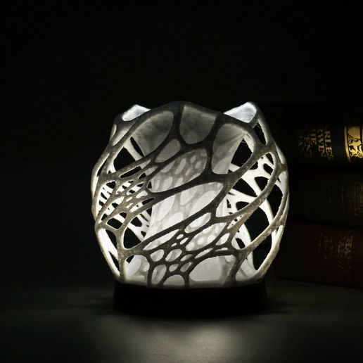 Solid Cellular lamp with base 3D model