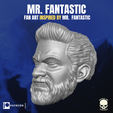 MR. FANTASTIC RUN SU LENE f Wf i [erst | Mister Fantastic fan art head inspired by Mr Fantastic for action figures