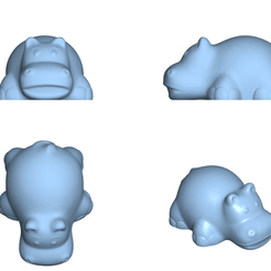 hippo-05.png Fichier STL hippo hippopotame 01・Design pour impression 3D à télécharger