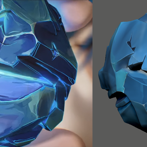 Crystal Hextech Arcane STL 30mm 3D 3D model