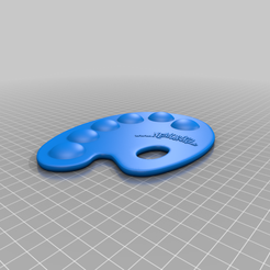 Palette01.png Free OBJ file Nemoriko´s : color mixing palette for painters・3D printing design to download