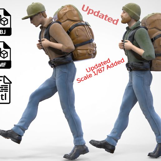 N2 Hiker 1 64 Miniature Walking and Climbing - 3D model önizlemesi