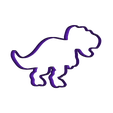 dino 2.STL STL-Datei dinosaur dino cookie cutter kostenlos・Design für 3D-Drucker zum herunterladen