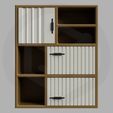 DH_living23_1.jpg Living room cabinet with functional door, shelves and drawers mono/multi color 3D 3MF file