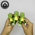 Flexi-Tiny-T-Rex,-P6.png Flexi Tiny T-Rex Dinosaur, Articulated fidget figure, keychain version included, 3mf included