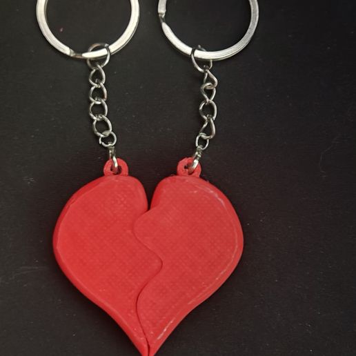 3MF file Heart key rings in 2 halves 💜 ・3D printing template to ...