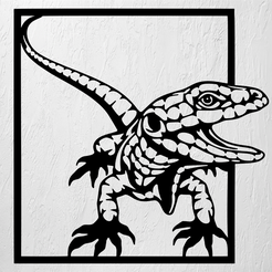 Imagen1-LAGARTIJA.png Datei STL GEEEKO EIDECHSE WANDKUNST 2D WANDDEKORATION・Design für 3D-Drucker zum herunterladen