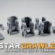 SCT_DOORS_SAMPLES-01.jpg Star Crawler Terrain Scifi Doors, Zombicide Invader, Nemesis, Space Hulk - with EZ Print Supports