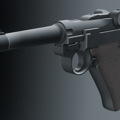render0000.png Luger P08 Pistol (Rigged) 3D Model.