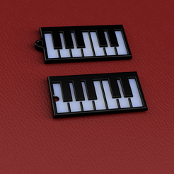 bd2532b4-2987-4acd-9f08-ff7f9b06949e.png STL file Piano Keyboard Earrings - 2 designs・3D printer model to download