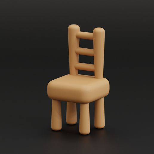 🪵 Wooden Chair・ STL File for 3D printing・Cults