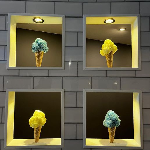 Ice cream cone to hang up in the ice cream store