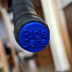 photo_2022-05-19_20-03-52.jpg Bike handlebar end  plug "ride safe"