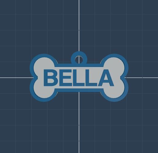 bella Pet Name Tag