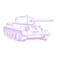 T-34-85.stl T-34-85 WW2 TANK | 2D WALL ART