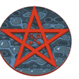 Pentacle-pentagramm-10-v4-01.png Hagan magic pentaclen activate the deck divination on tarot cards witch  altar part pt-10 3d-print and cnc