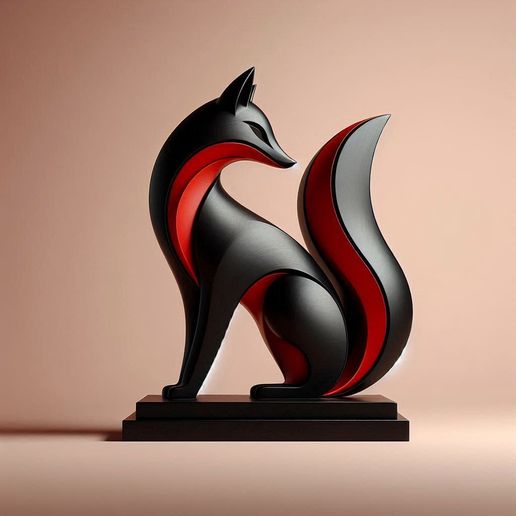 Abstract Red Fox 3D model