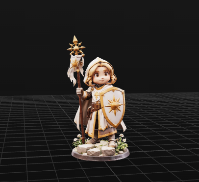 Figurine Chevalier Chibi — Design 3D Style Enfantin/Cartoon