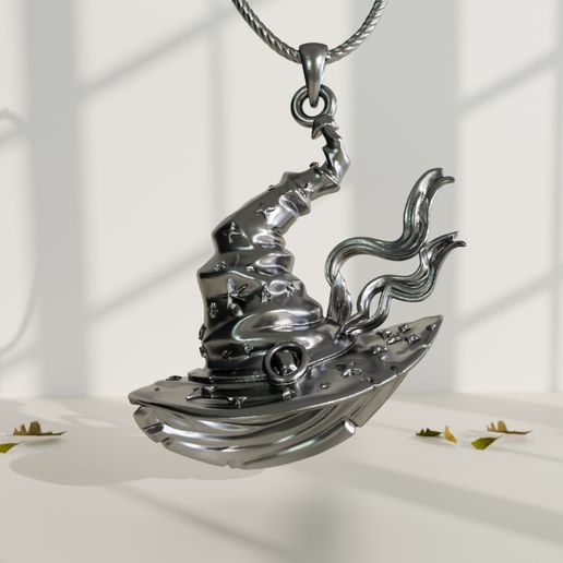 Witch Hat / Wizard Hat – Fantasy Jewelry 3D Model for Resin Printing & Lost Wax Metal Casting