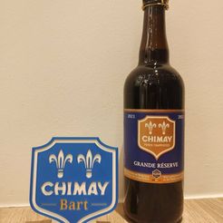 Chimay-blauw.jpg STL file Beer coaster - Chimay・3D printable design to download