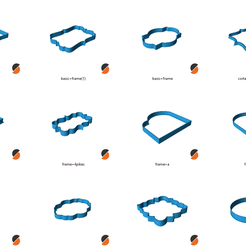 basic1.png STL file cookie cutters basic shapes・Template to download and 3D print
