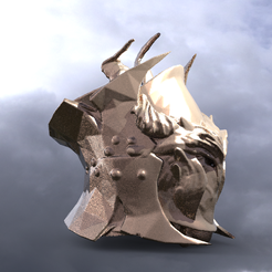 untitled.2268.png OBJ file Iron mask baroque helmet・3D print design to download, aramar