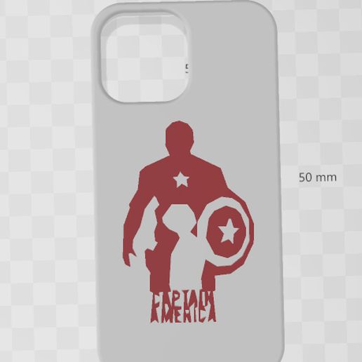 iPhone 13 Case Pro Max-Captain America 3D model