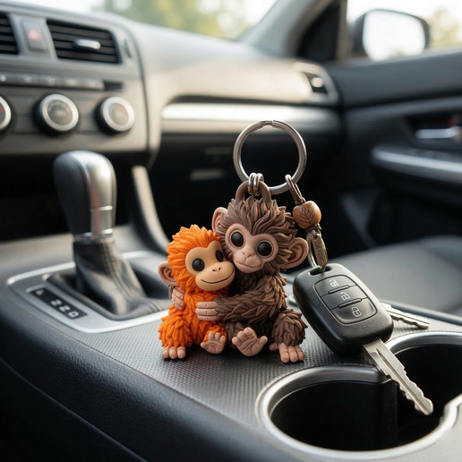 2344.png Punch Monkey keychain