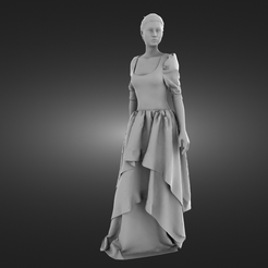 Lady-in-dress-render.png Файл STL Lady in dress・Дизайн 3D-печати для загрузки3D