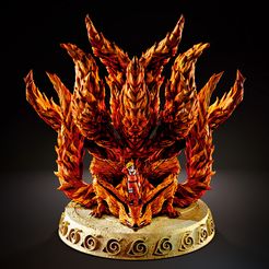 6.jpg 3D file Naruto Nine tails fox・3D printer design to download