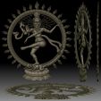 2.jpg Nataraja Shiva dancing bas-relief for CNC router or 3D printer