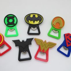 destapadores dc.JPG Archivo 3D Destapadores DC Heroes / Beer opener DC Heroes・Modelo para descargar y imprimir en 3D