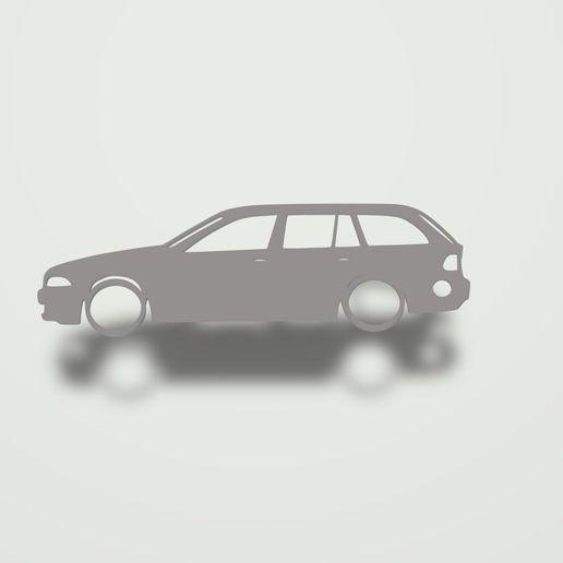 BMW e39 combi wagon keychain 3D model