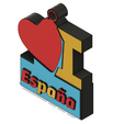 c.png I love Spain keychain / I love Spain keychain holder / porte-clés I love España