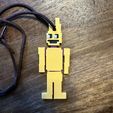 FNAF-keychain-spring-bonnie-stl.jpg 8 Bit Spring Bonnie Keychain / Necklace (FNAF / Five Nights At Freddy's)