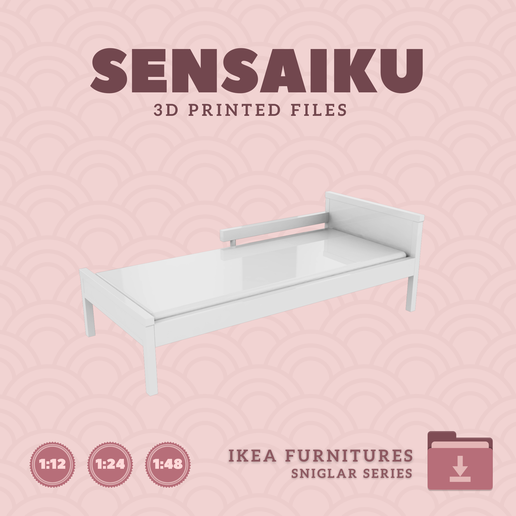 🛏️ Miniature Replica SNIGLAR Bed Frame with Slatted Bed Base for