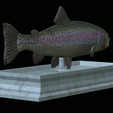 Rainbow-trout-statue-14.png fish rainbow trout / Oncorhynchus mykiss open mouth statue detailed texture for 3d printing