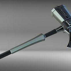 asgardianhammer.jpg STL file Stormbreaker Asgardian Handle from Road to AVENGERS ENDGAME Book・3D printer model to download
