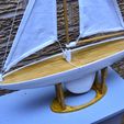DSC_0662.jpg Small Model Sail Boat / Yacht - 40cm Long Hull
