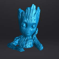 Groot-flowerpot-2.png Archivo STL Maceta Groot・Plan imprimible en 3D para descargar