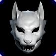 Zv1B-1-1.png Wolf Head Mask smooth flat surface model