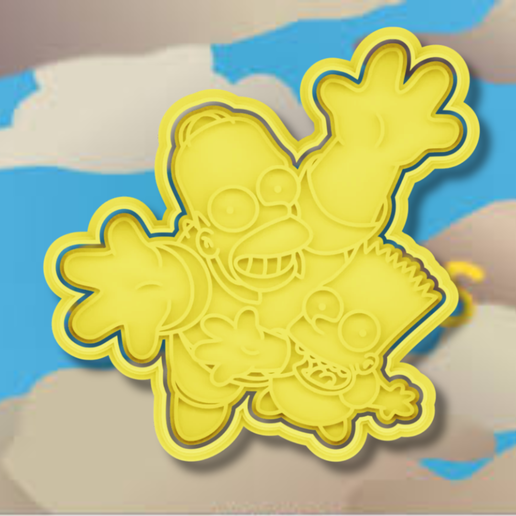 cutter cookie the simpsons/homero 3D model