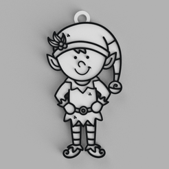 tinker.png Санта Клаус Рождественский эльф, брелок - подвеска - серьга